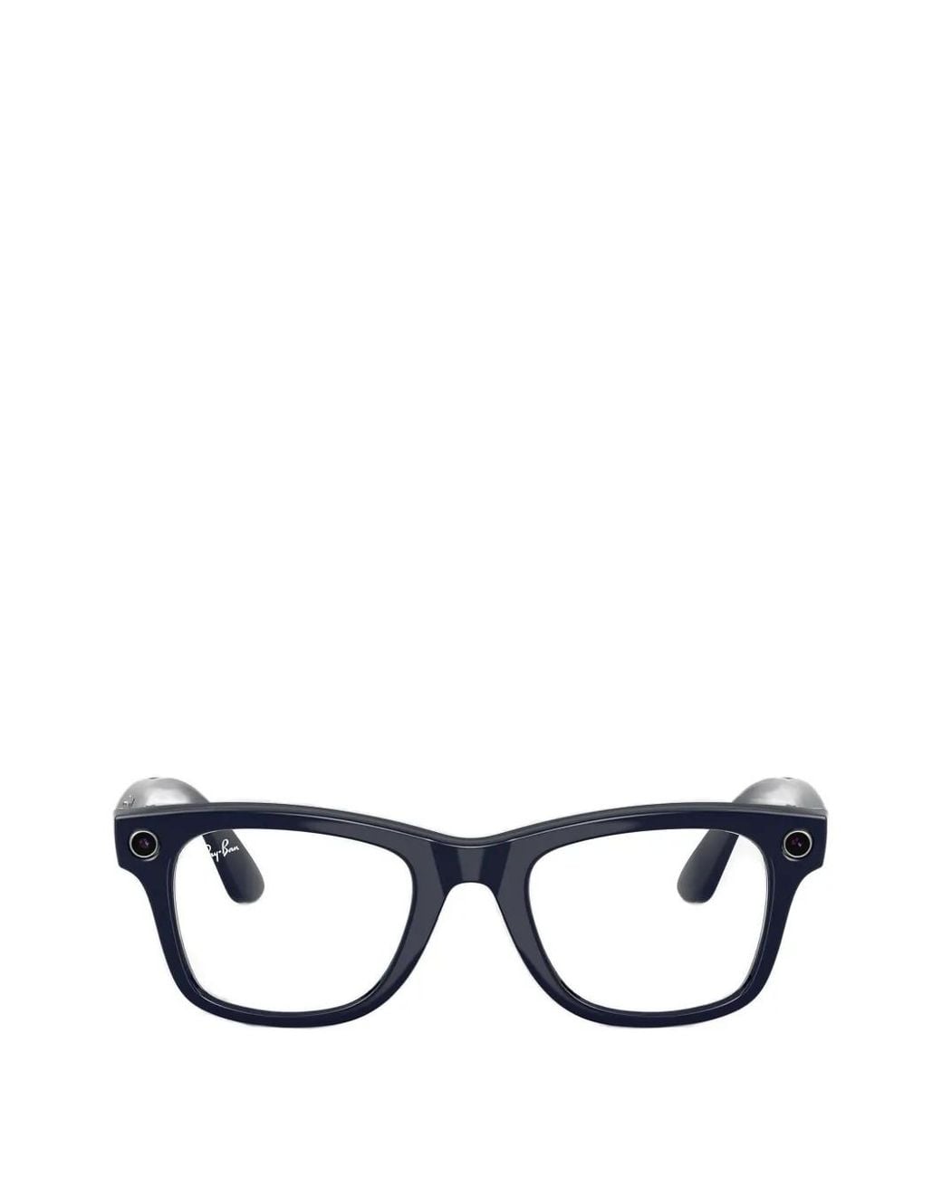 Ray-Ban Black Rectangle-Frame Glasses