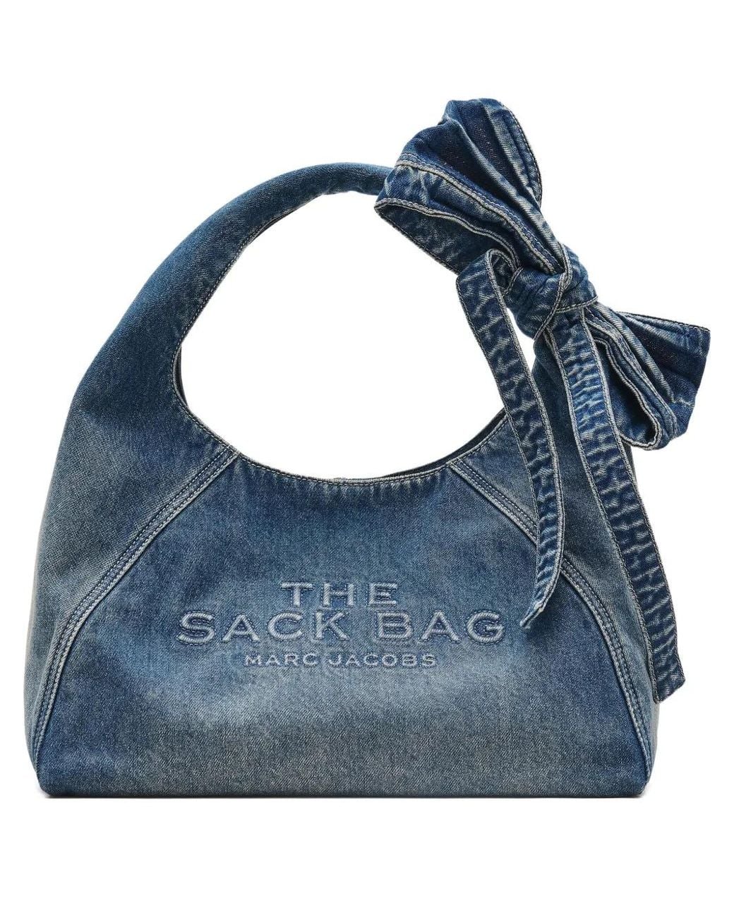 Marc Jacobs Blue The Bow Sack Denim Tote Bag