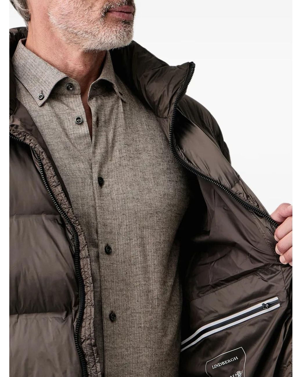 Lindbergh Black Quilted Puffer Jacket for men