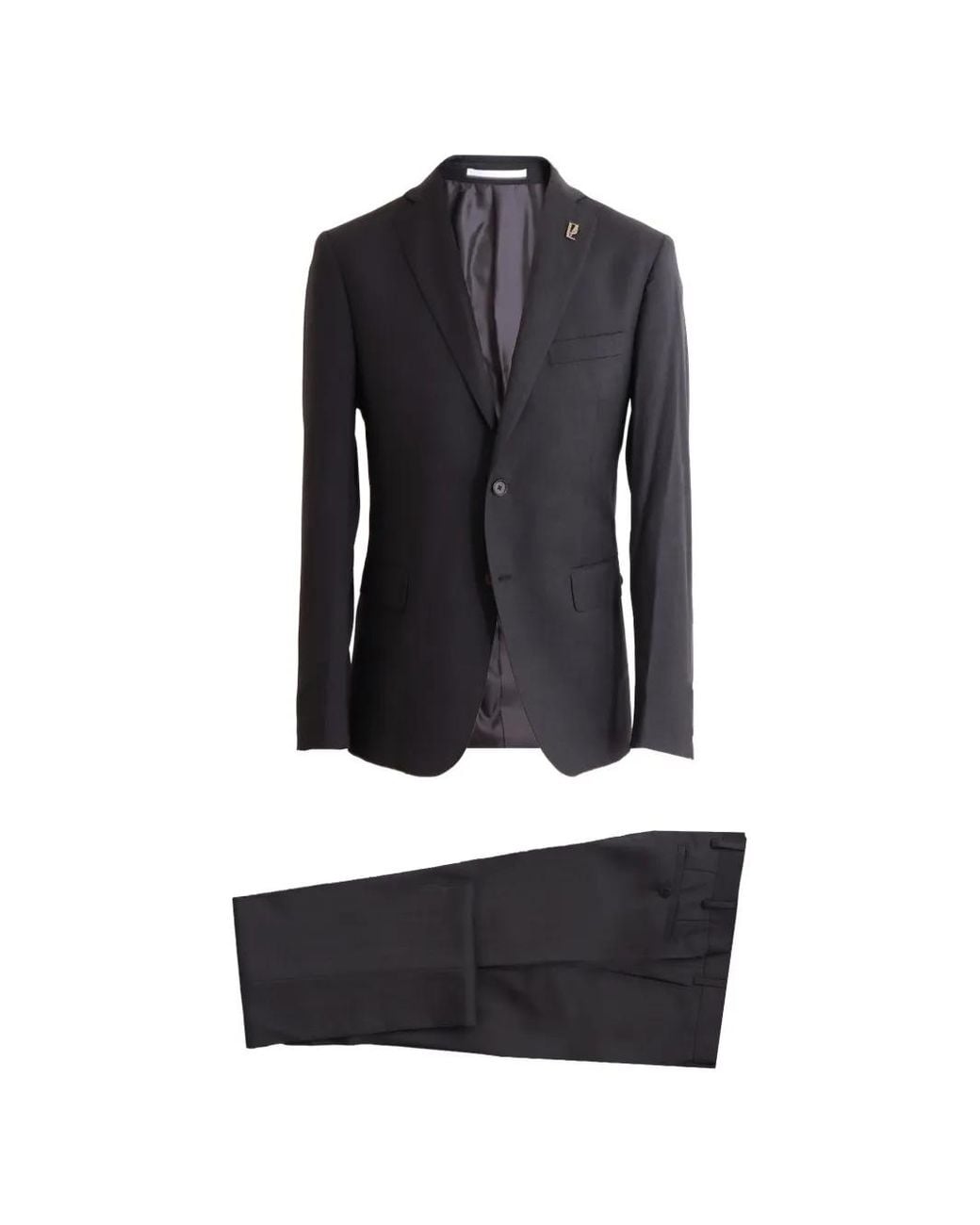 Pal Zileri Black Single-Breasted Two-Piece Suit for men