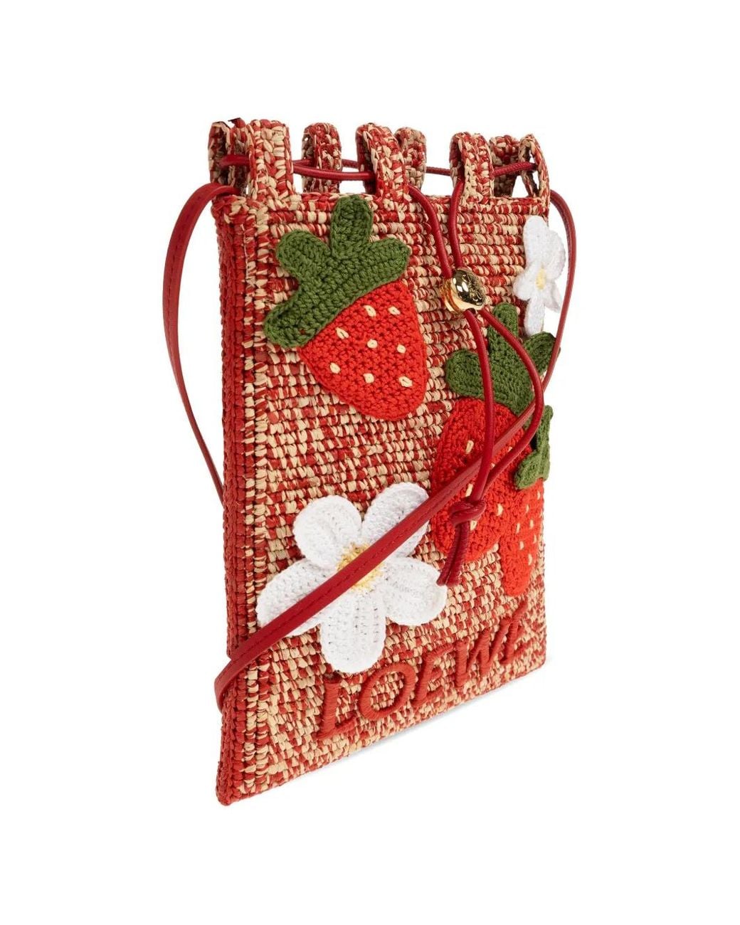 Loewe Red Strawberry Drawstring Pocket