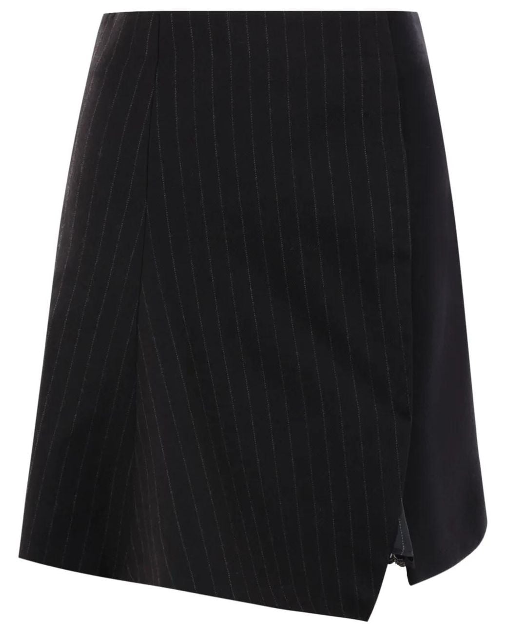 Sacai Black Side-Slit Skirt