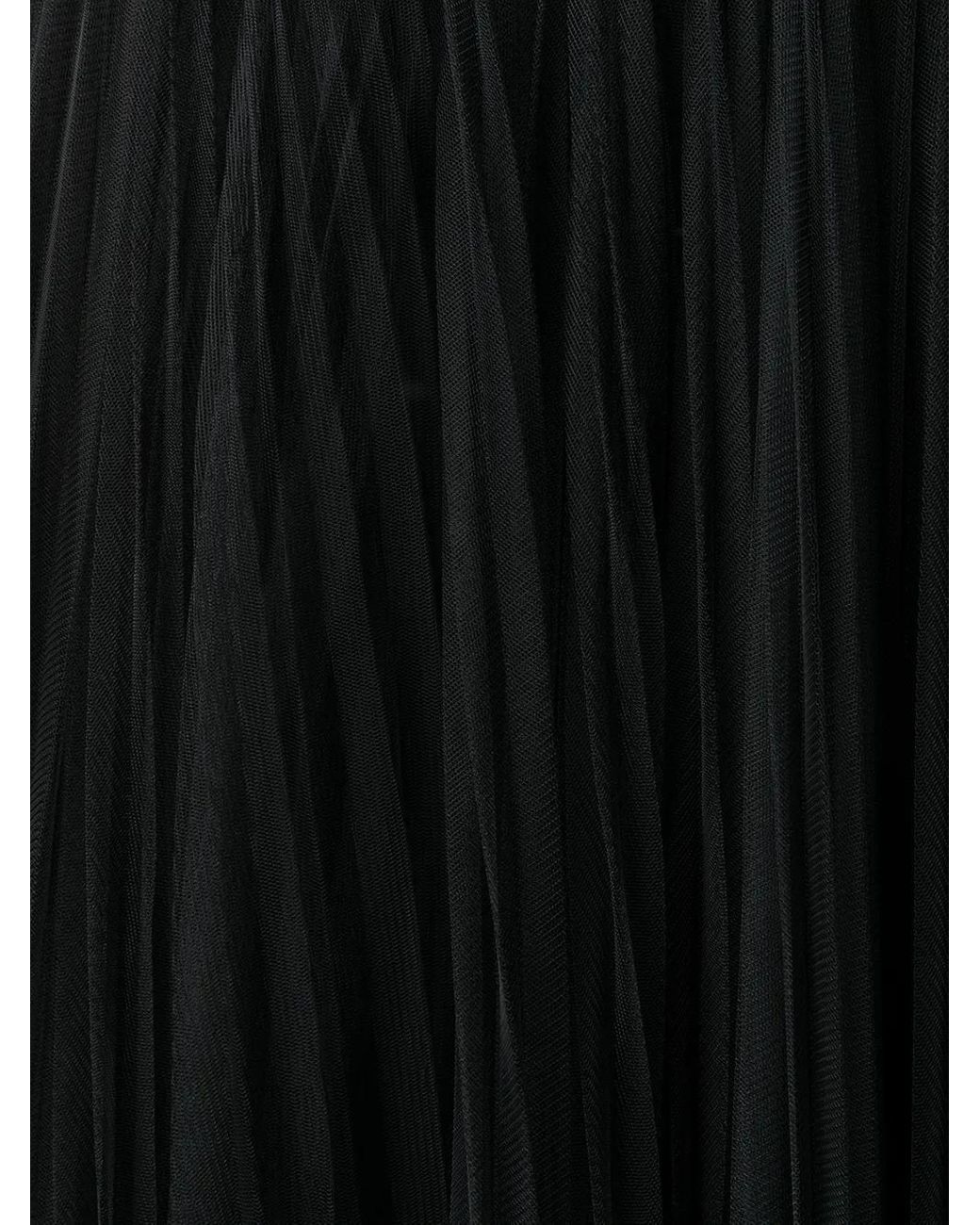 Dolce & Gabbana Black Tulle Longuette Skirt