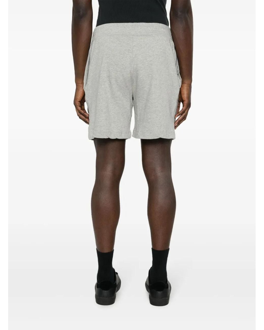 James Perse Gray Mélange-Effect Cotton Shorts for men