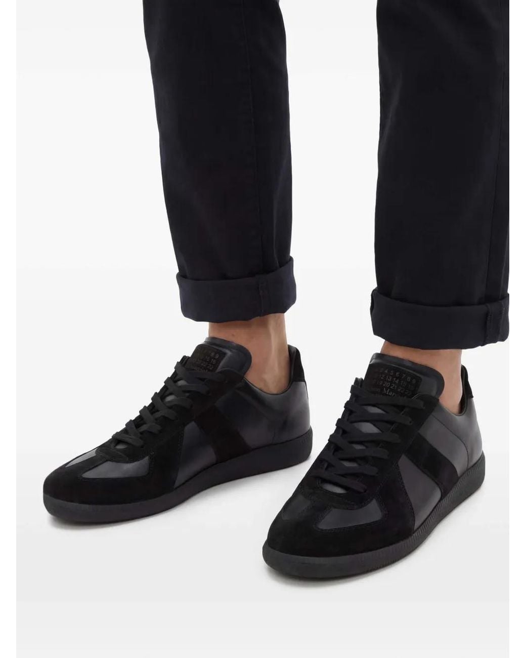 Maison Margiela Black Replica Sneakers for men