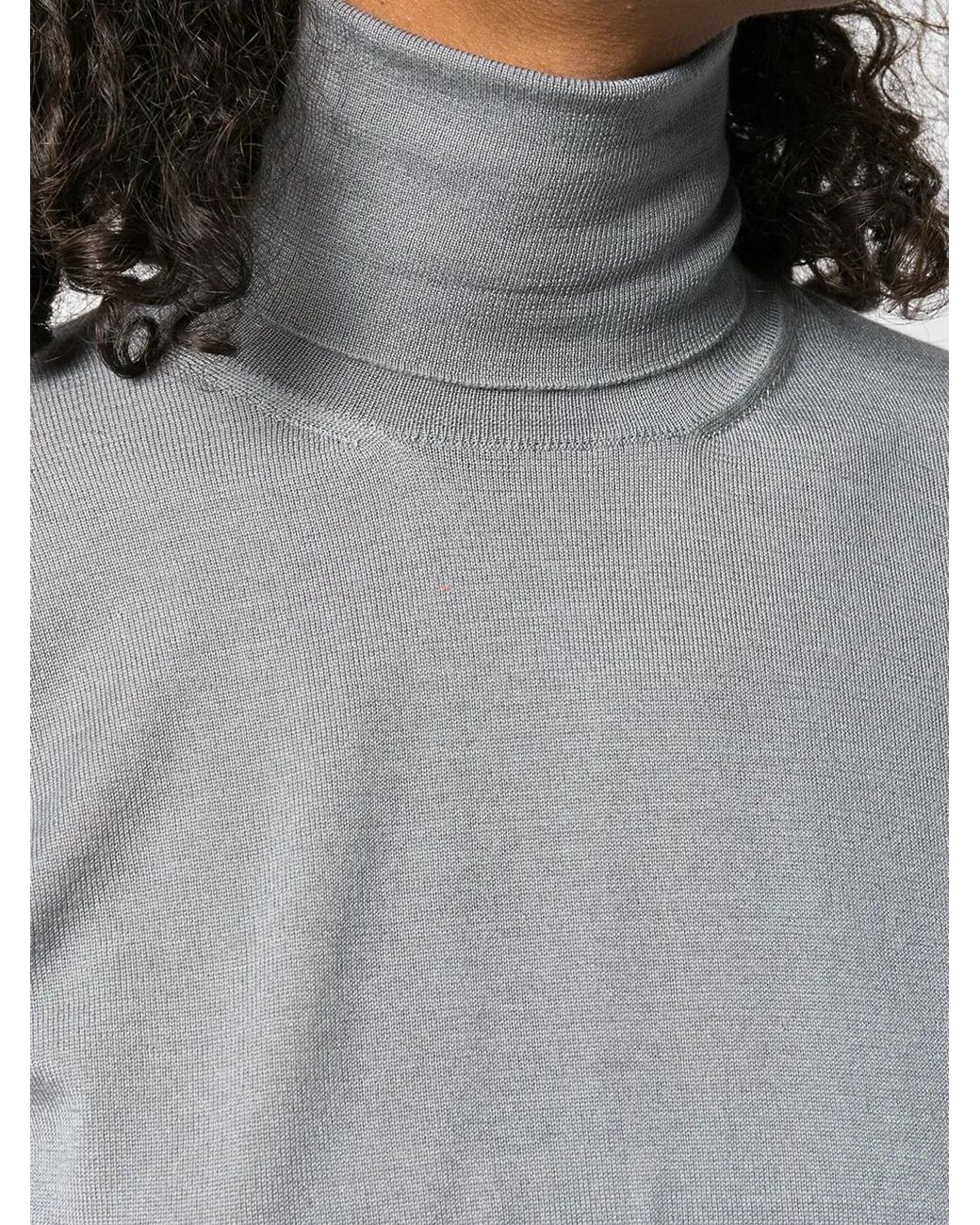 Tom Ford Gray Roll Neck Fine Knit Jumper