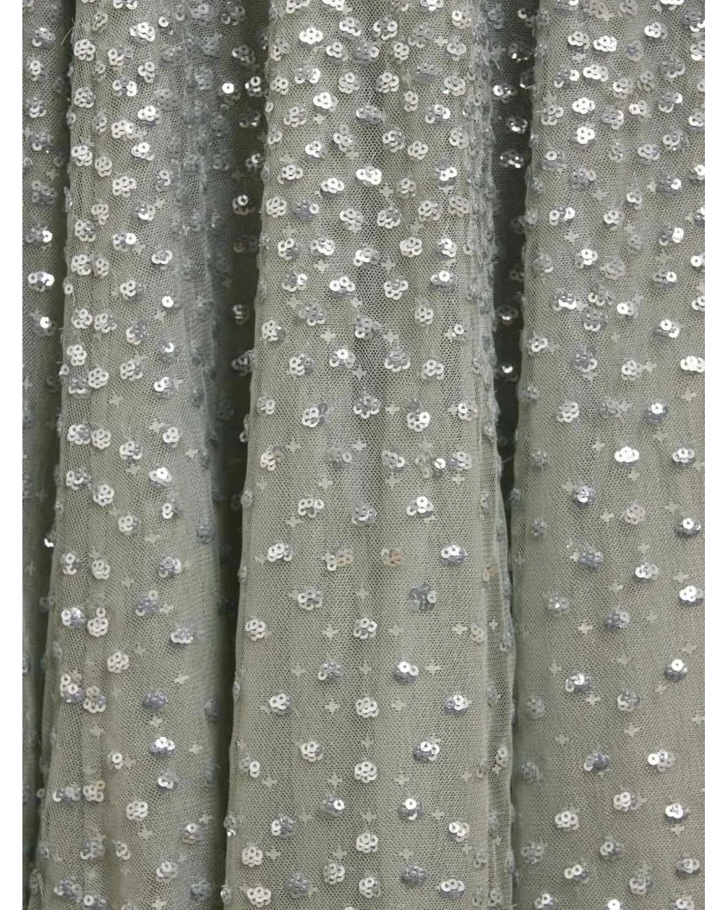 Needle & Thread Blue Scatter Dot Sequinned Maxi Dress