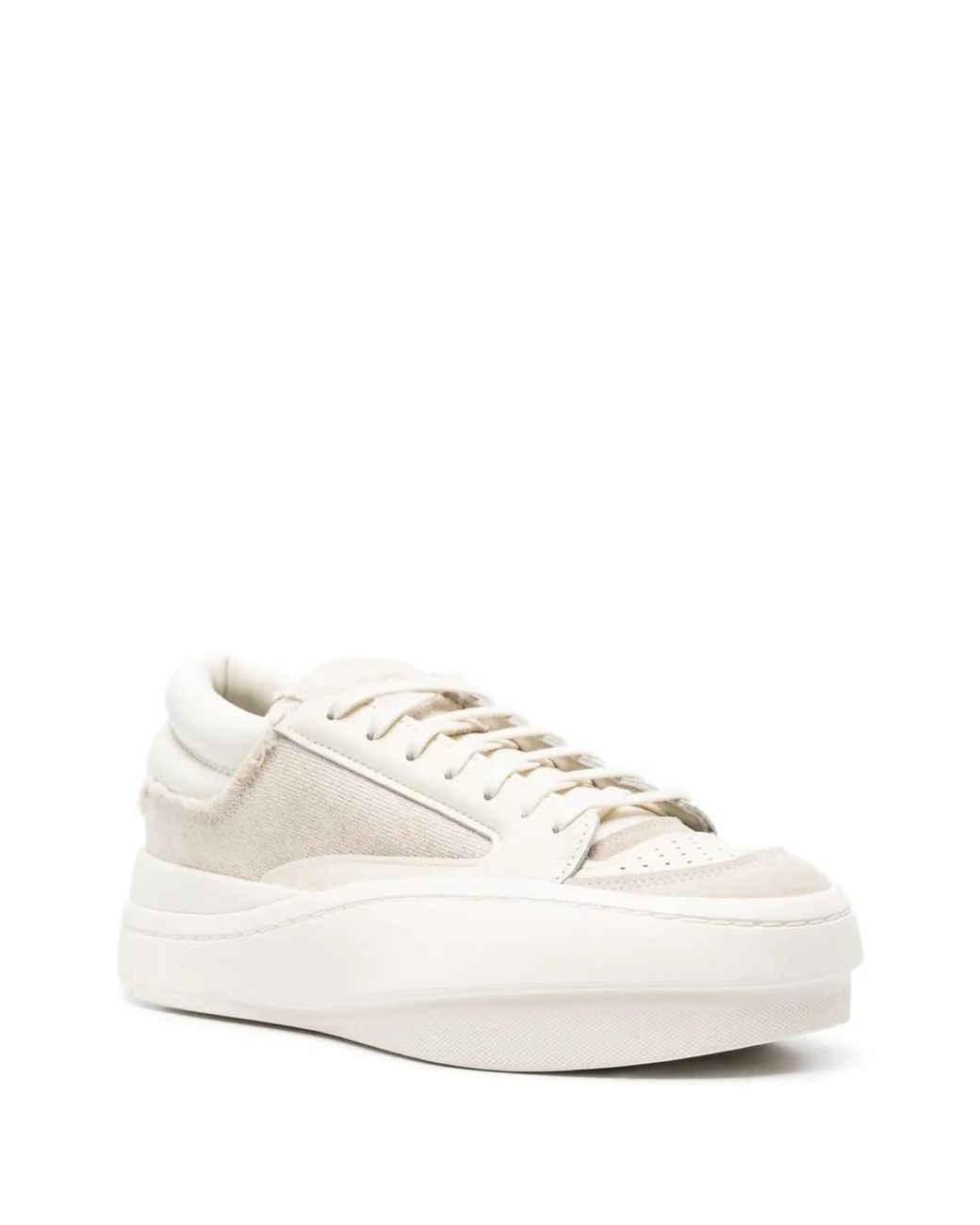 Y-3 White Centennial Leather Sneakers