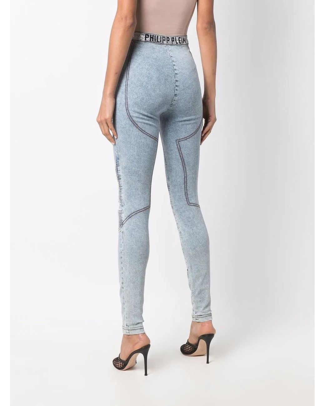 Philipp Plein Blue Leggings