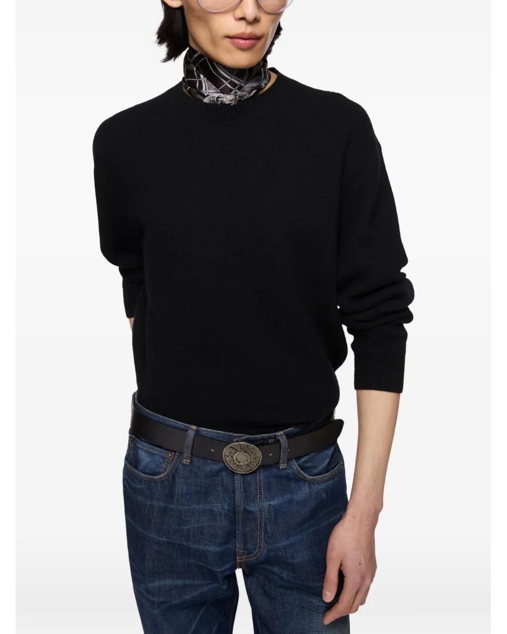 Acne Kaschmirpullover Mit Logo in Black für Herren