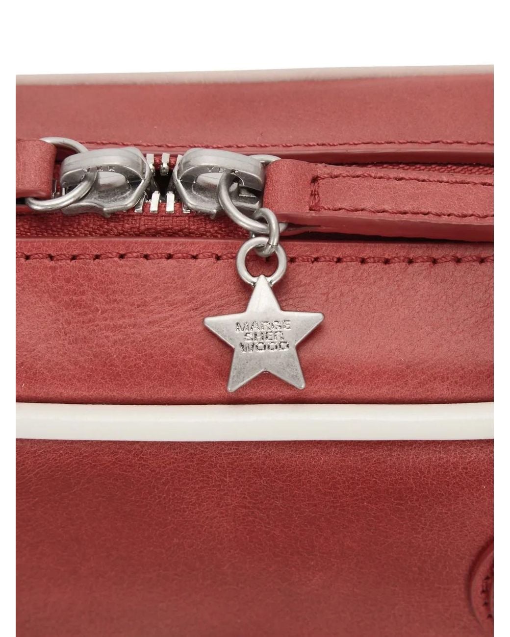 MARGE SHERWOOD Red X Peanuts Ruffled Shoulder Bag
