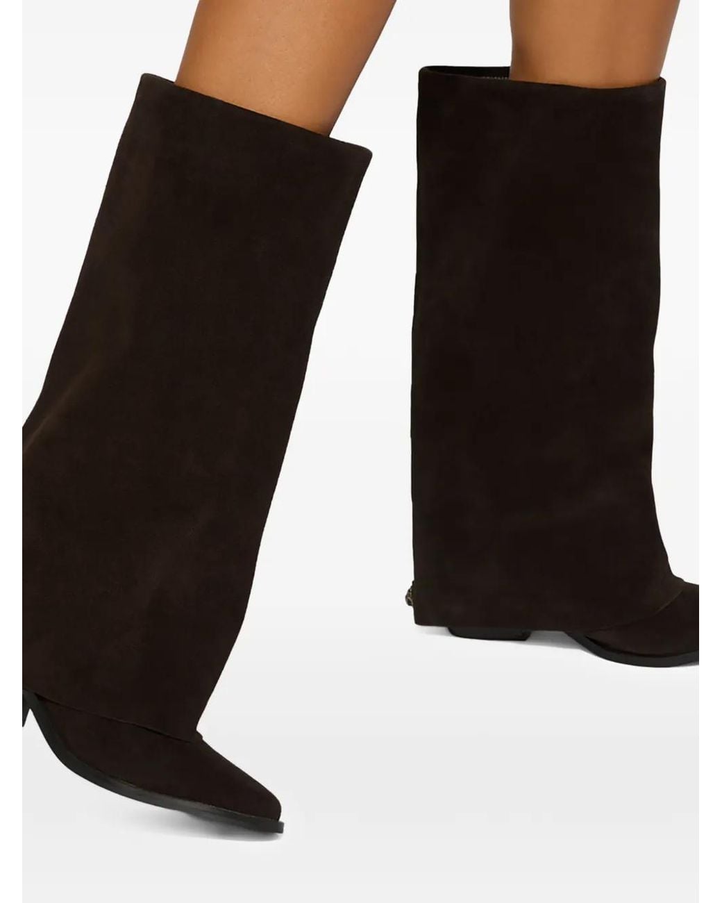 Kurt Geiger Black Chiltern Folded Boots