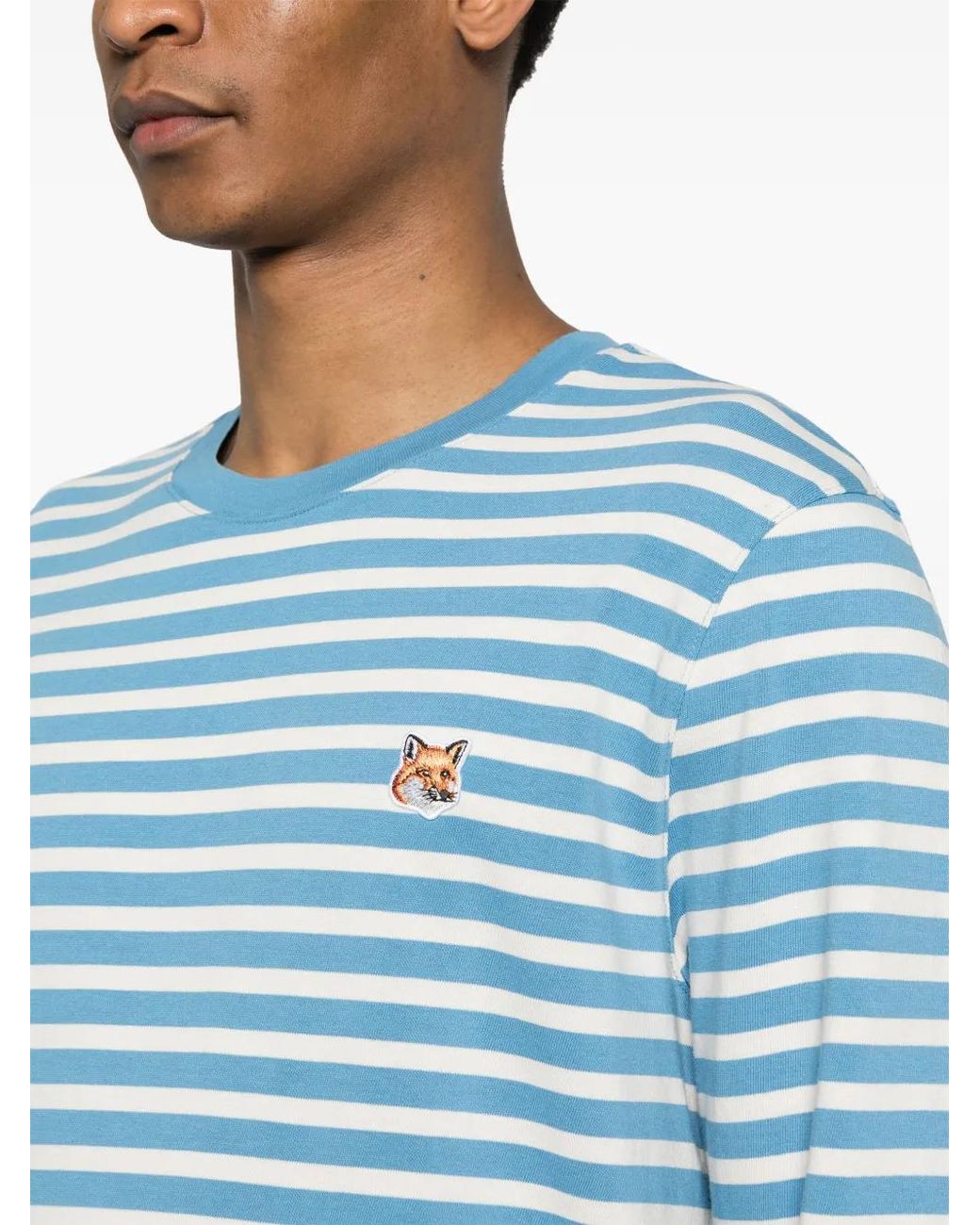 Maison Kitsuné Blue Bold Fox Head T-Shirt for men