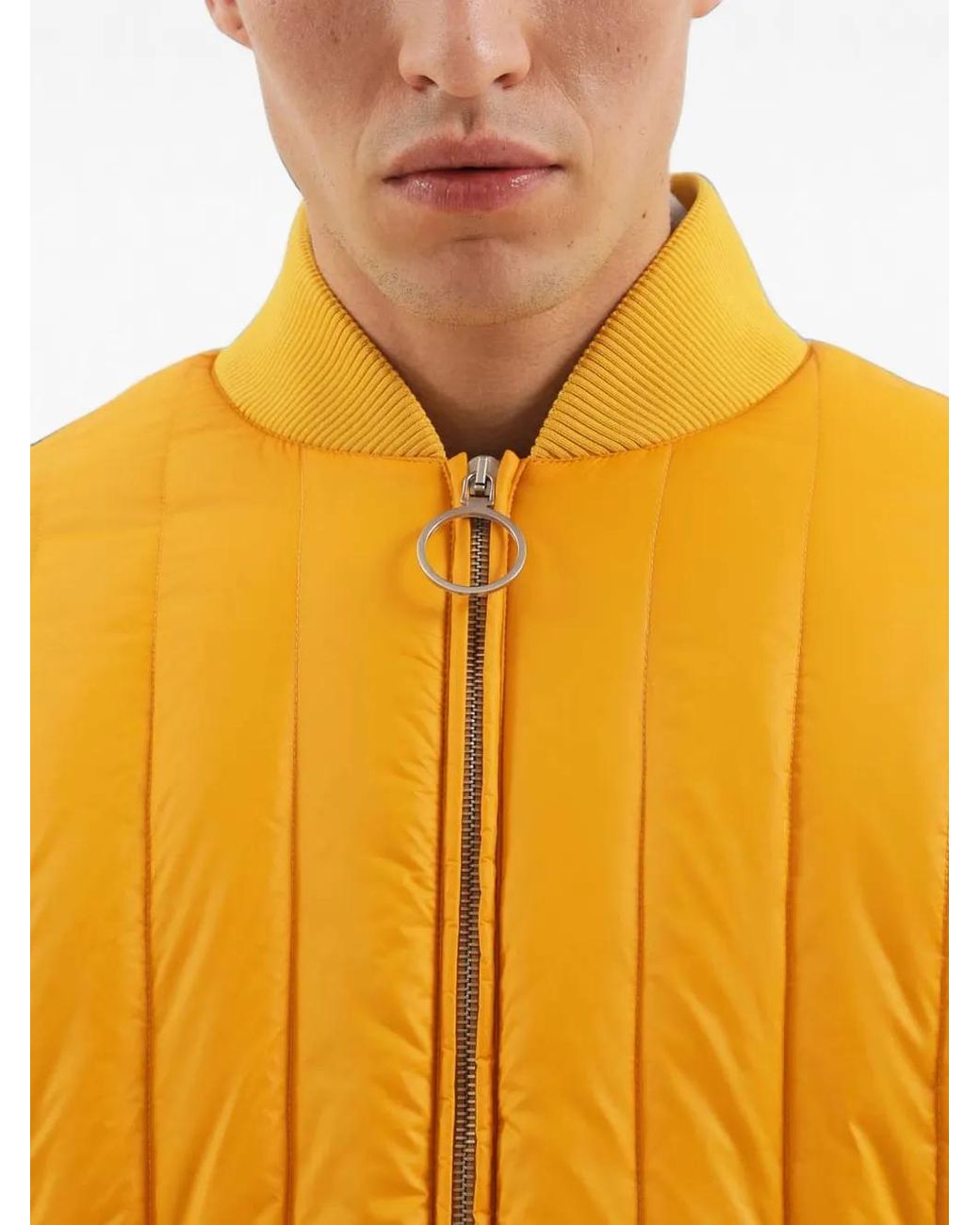 1989 STUDIO Yellow Quilted Bomber Jacket for men