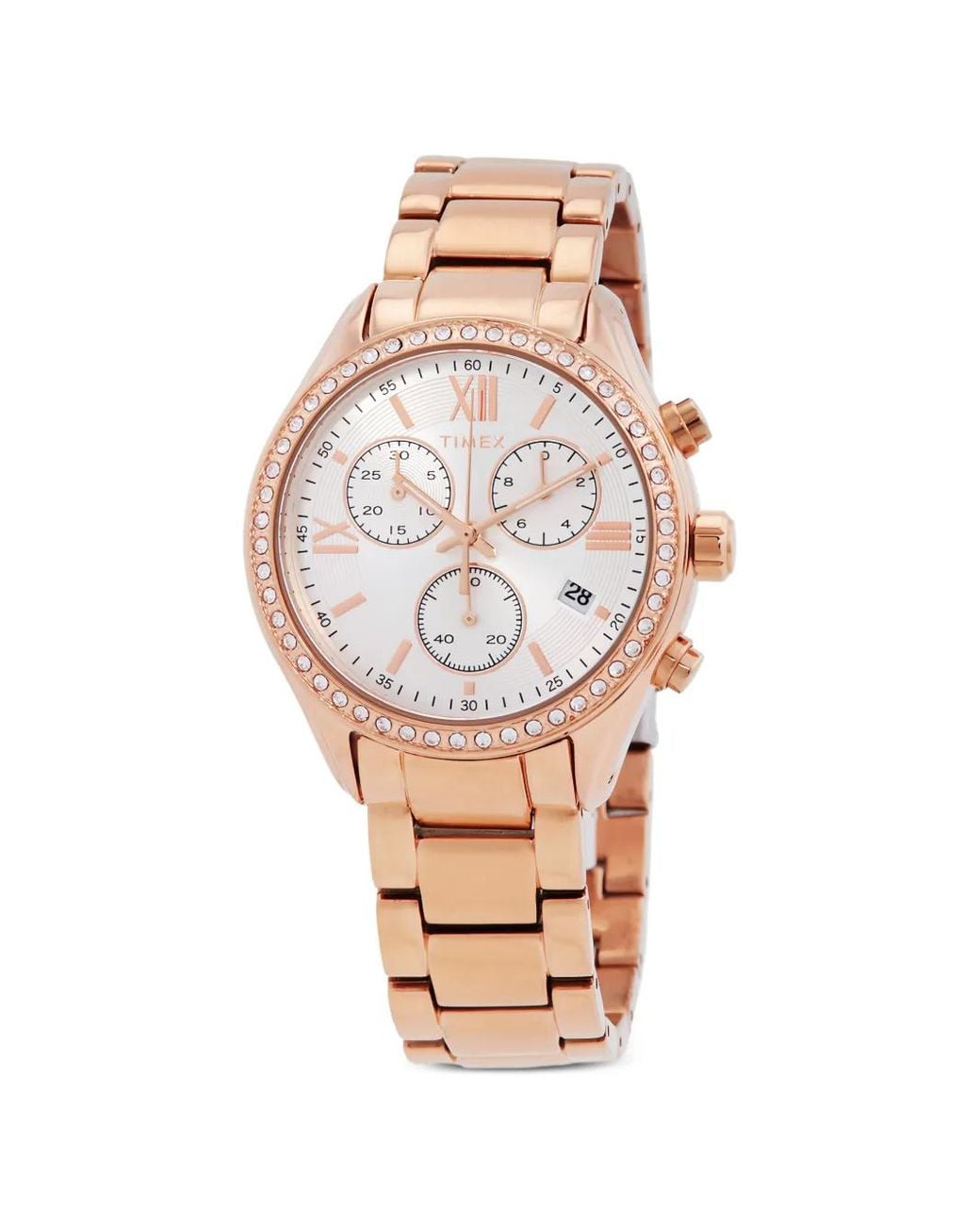 Timex White 38Mm Trend Chronograph Watch