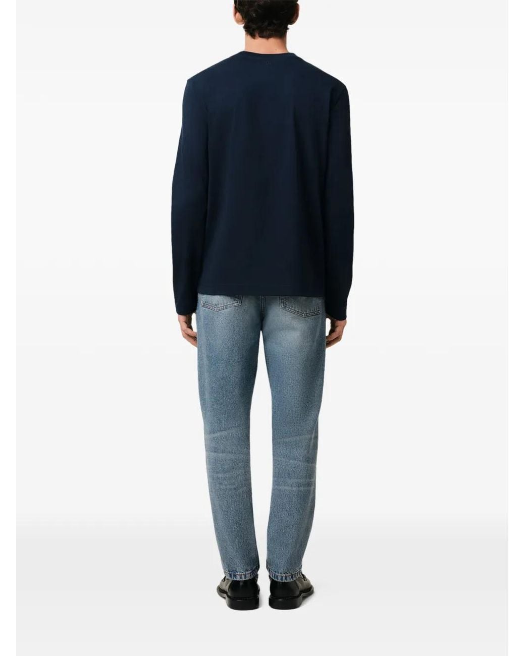 AMI Blue Ami De Coeur Long-Sleeved T-Shirt