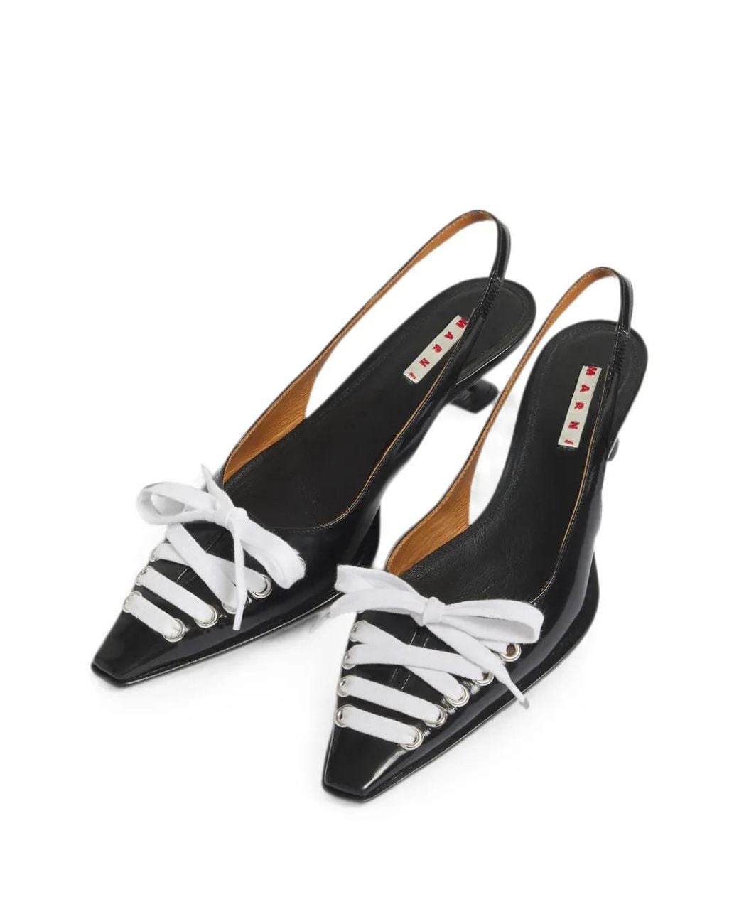 Marni Black Escarpins En Cuir Kat Slingback