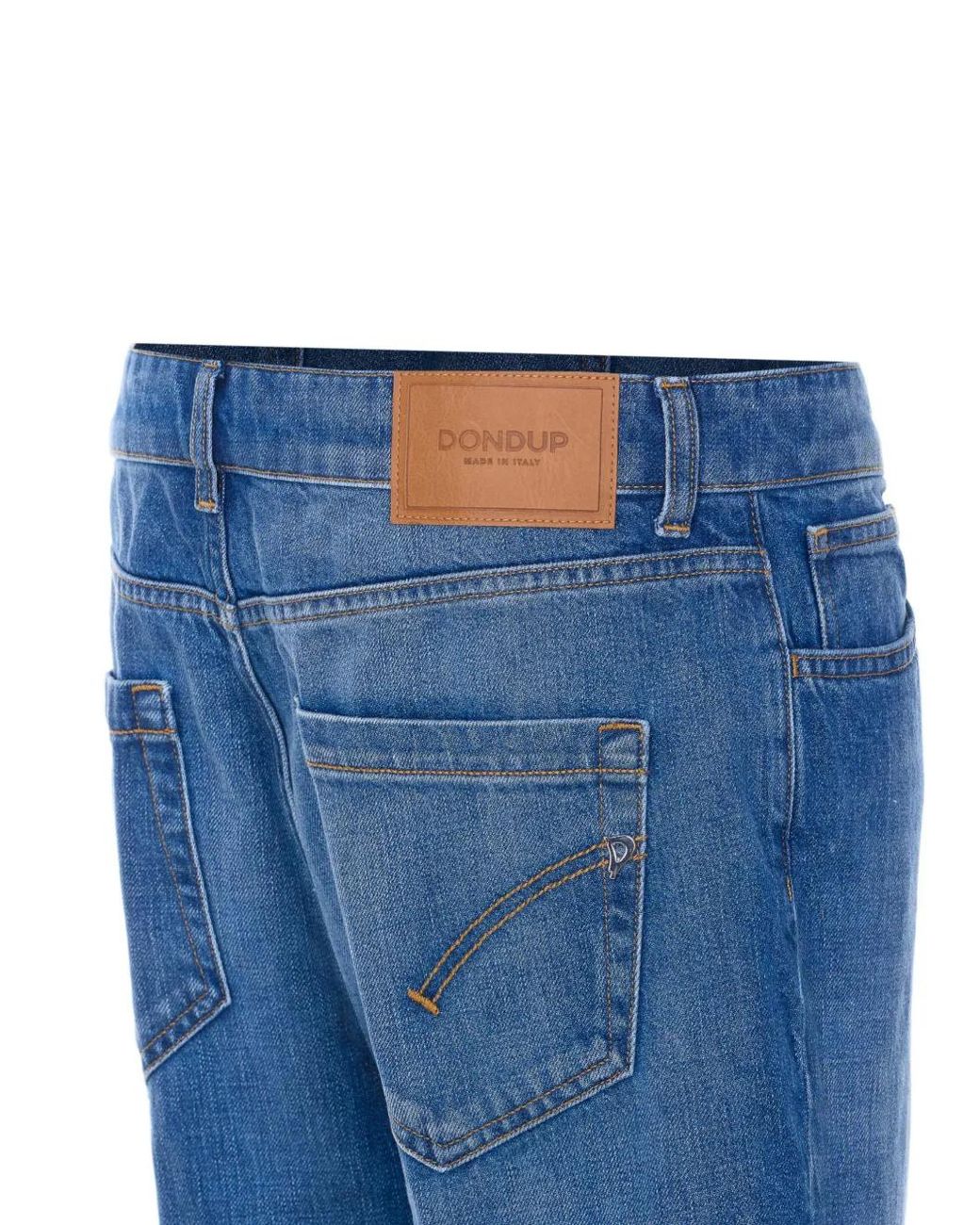 Dondup Blue Ripped Buttoned Jeans