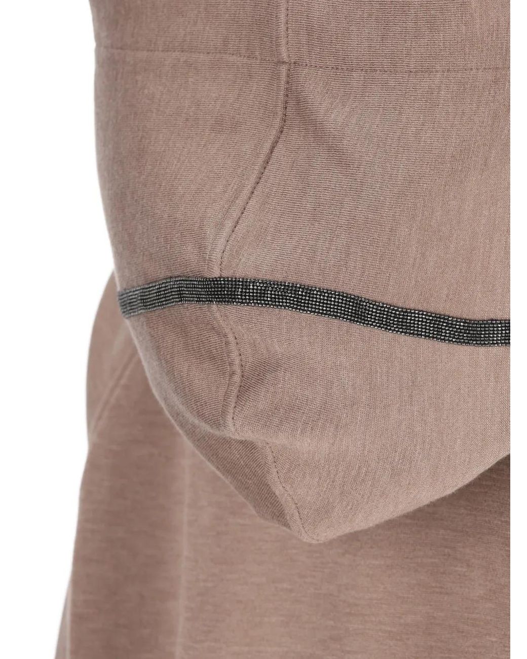 Brunello Cucinelli Natural Stripe Hoodie