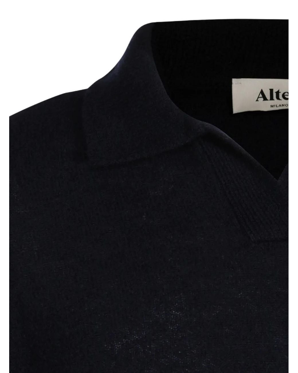 Altea Blue Spread-Collar Sweater for men