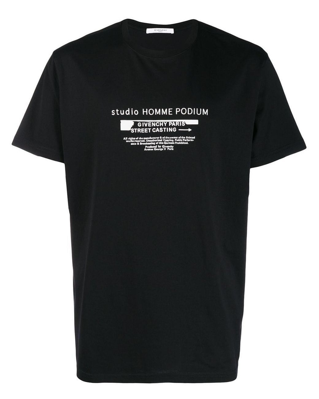 Givenchy Studio Homme Podium Printed T-shirt in Black for Men | Lyst