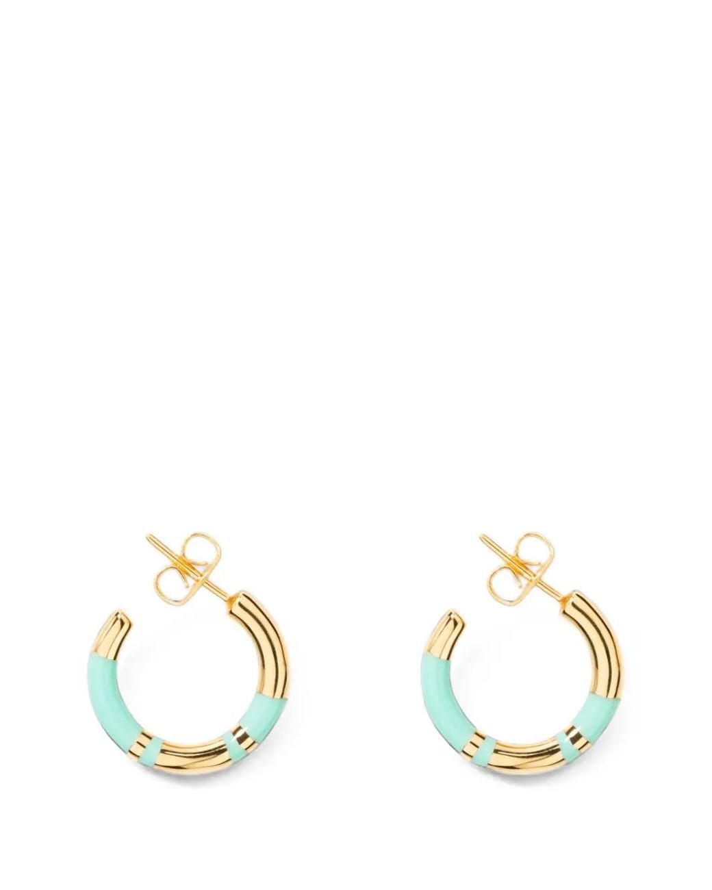 Aurelie Bidermann Metallic Mini Créoles Positano