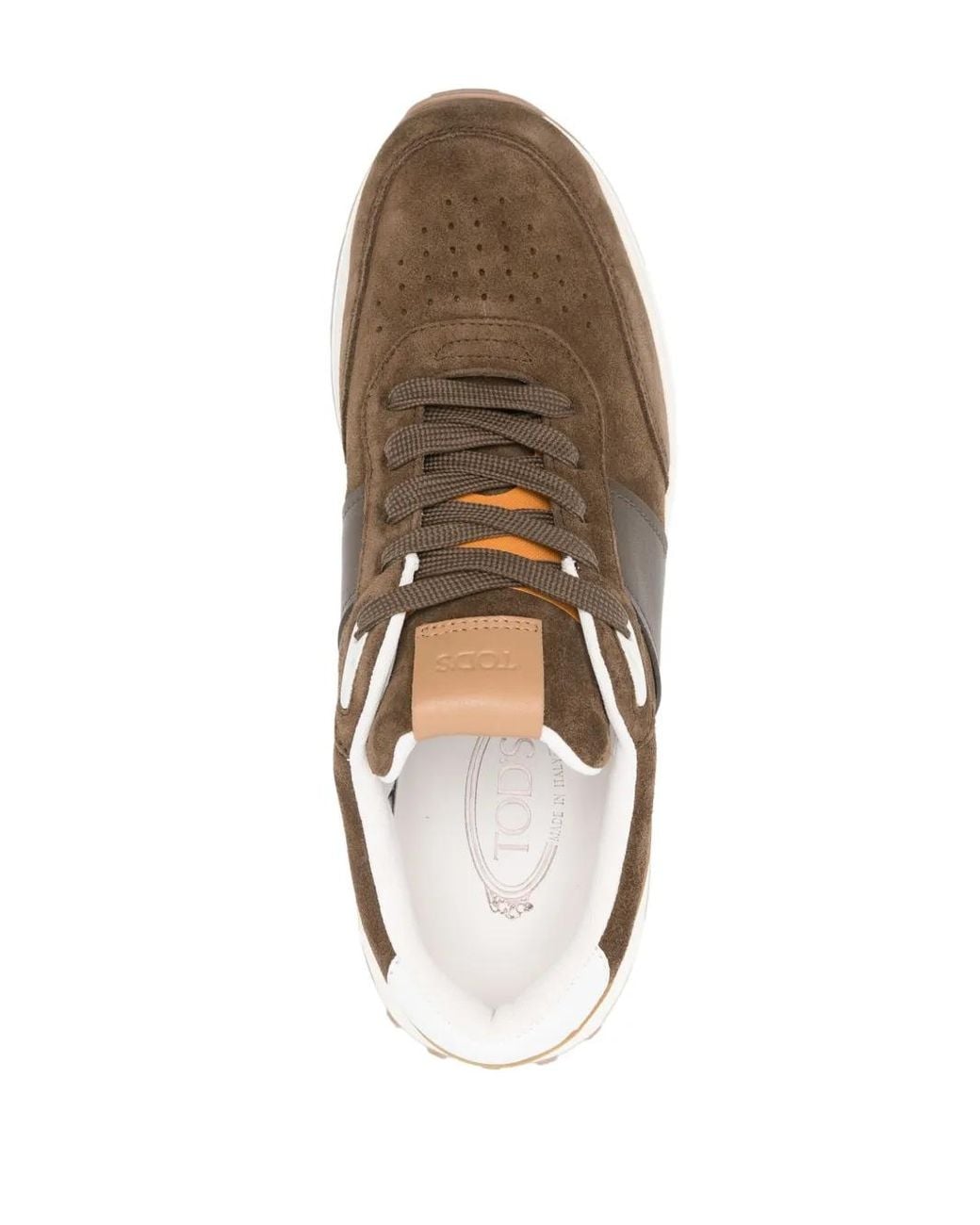 Tod's Brown Logo-Patch Sneakers for men