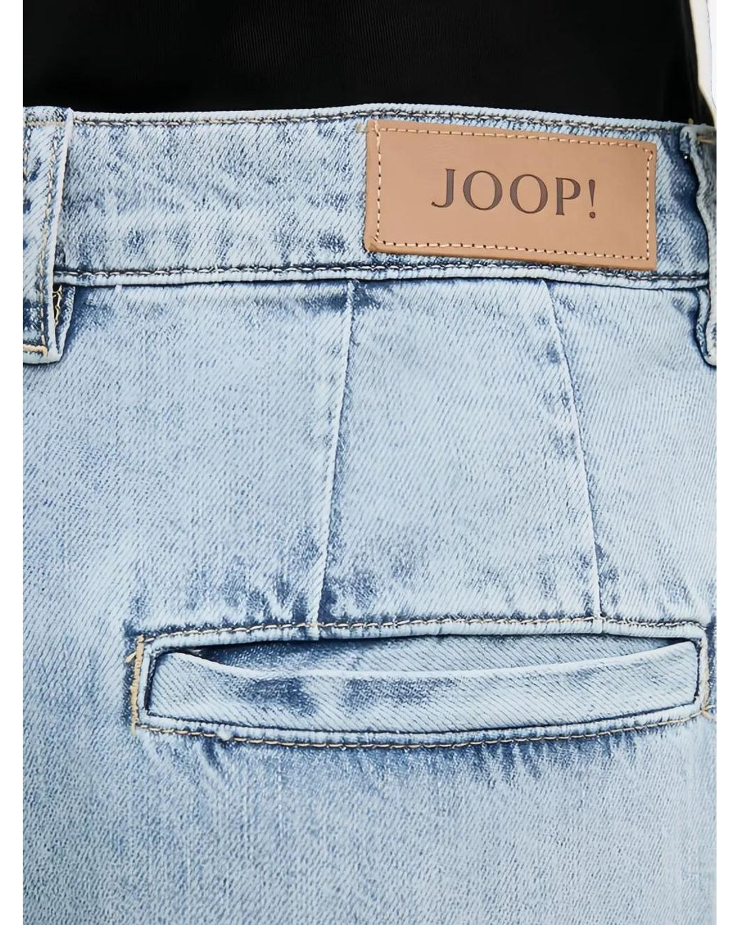 Joop! Blue Pleated Wide-Leg Jeans