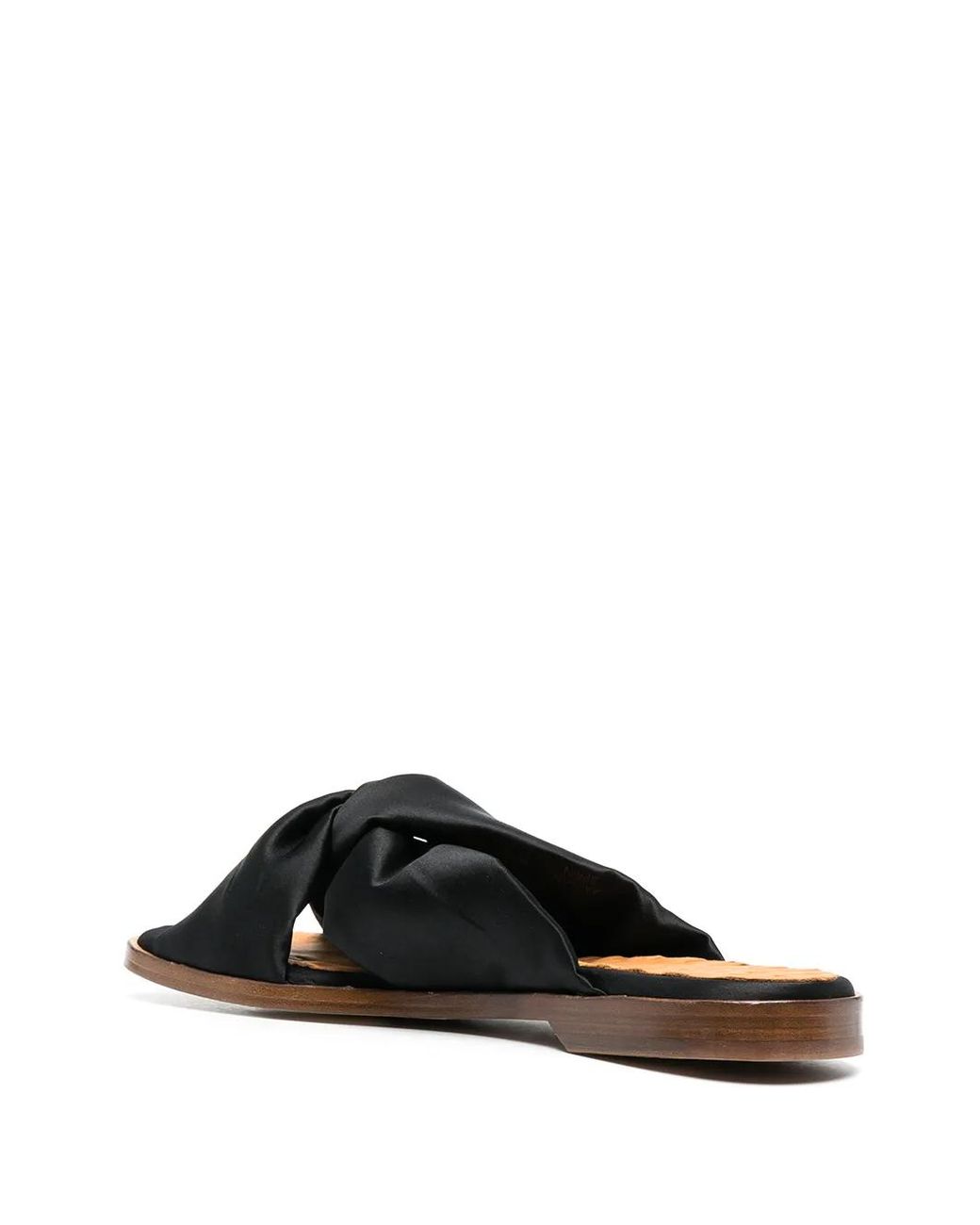 Chie Mihara Black Wamuza Knot-Detail Sandals