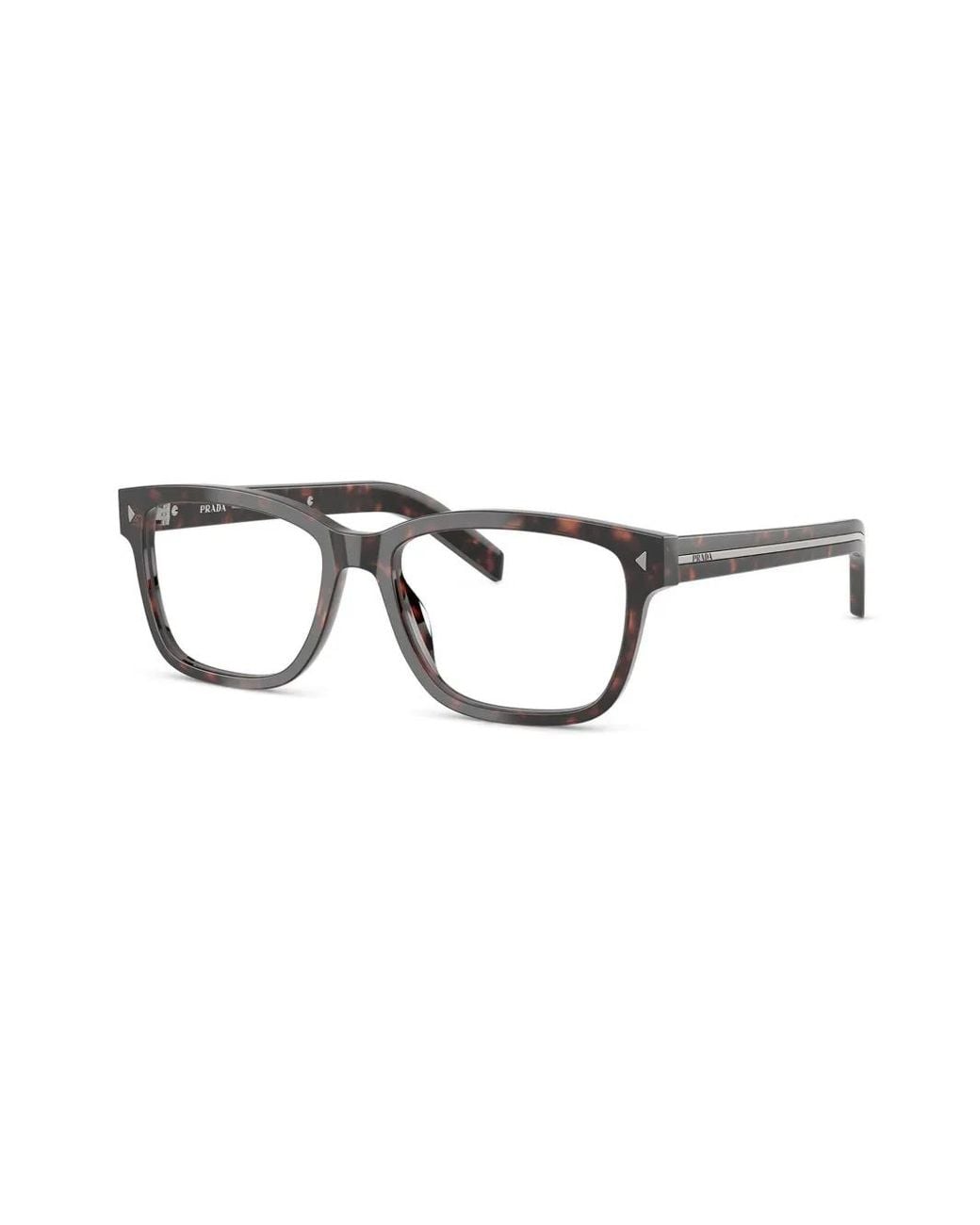 Prada Brown Square-Frame Glasses for men