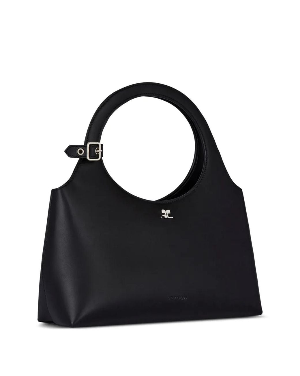 Courreges Black Holy Leahter Handbag