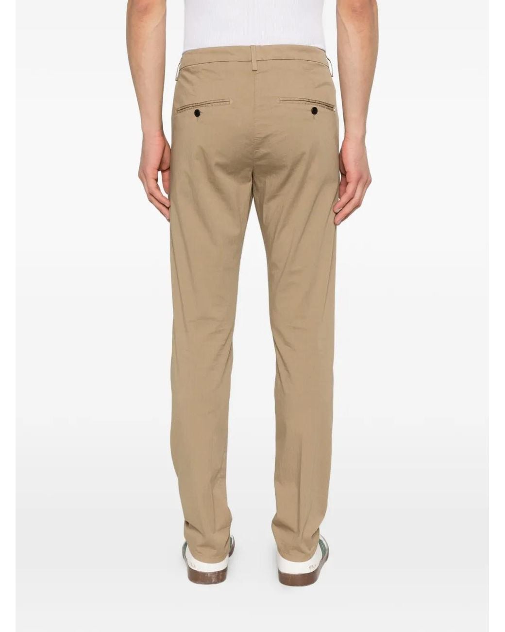 Dondup Natural Buttoned Trousers for men