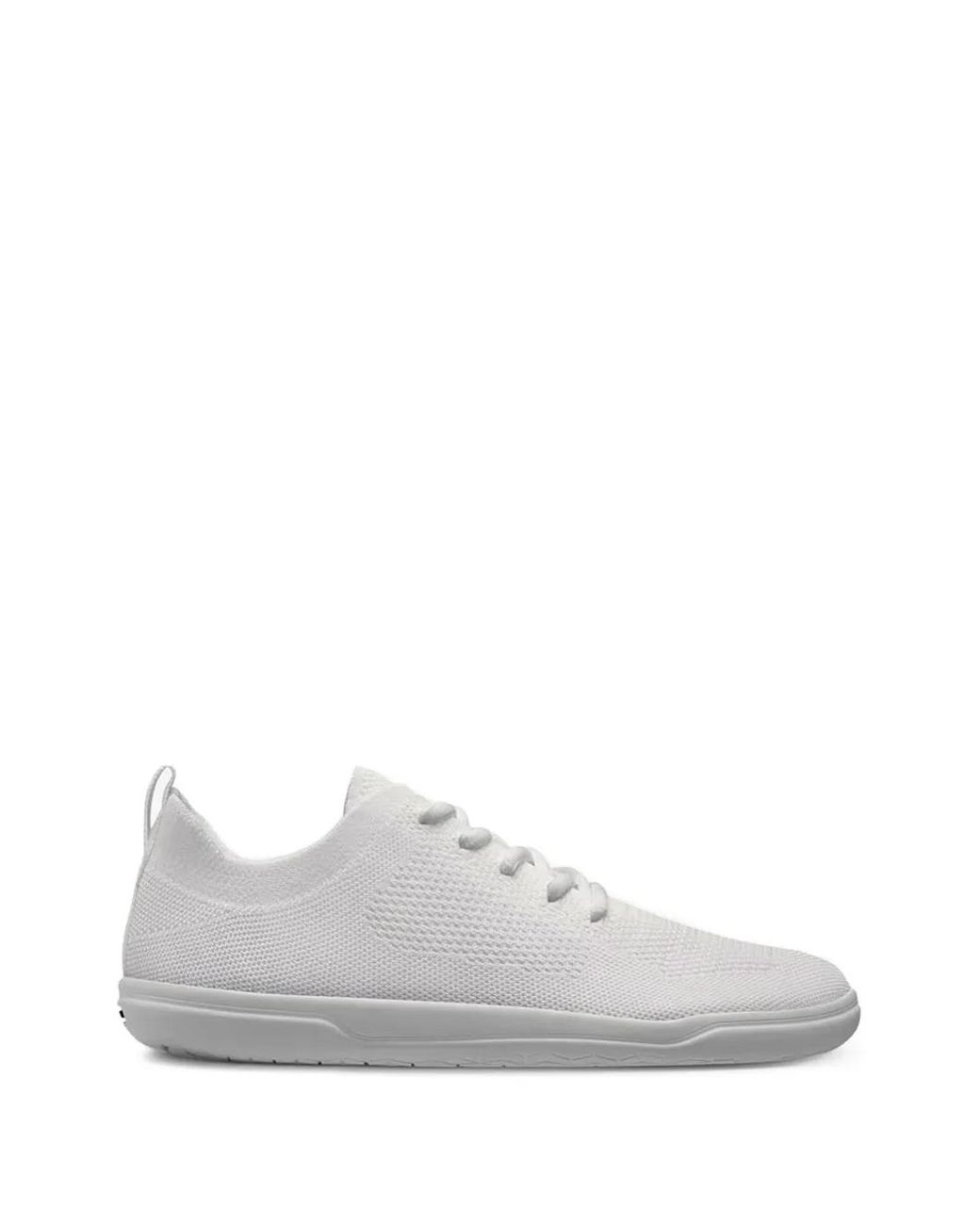 grounds White Knit Lace-Up Sneakers for men