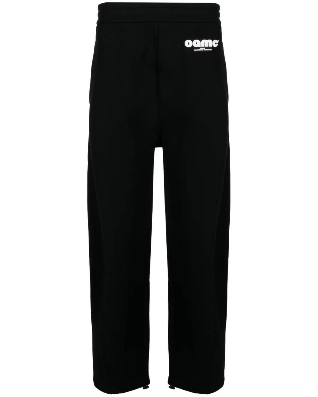OAMC Black Logo-Patch Track Pants for men