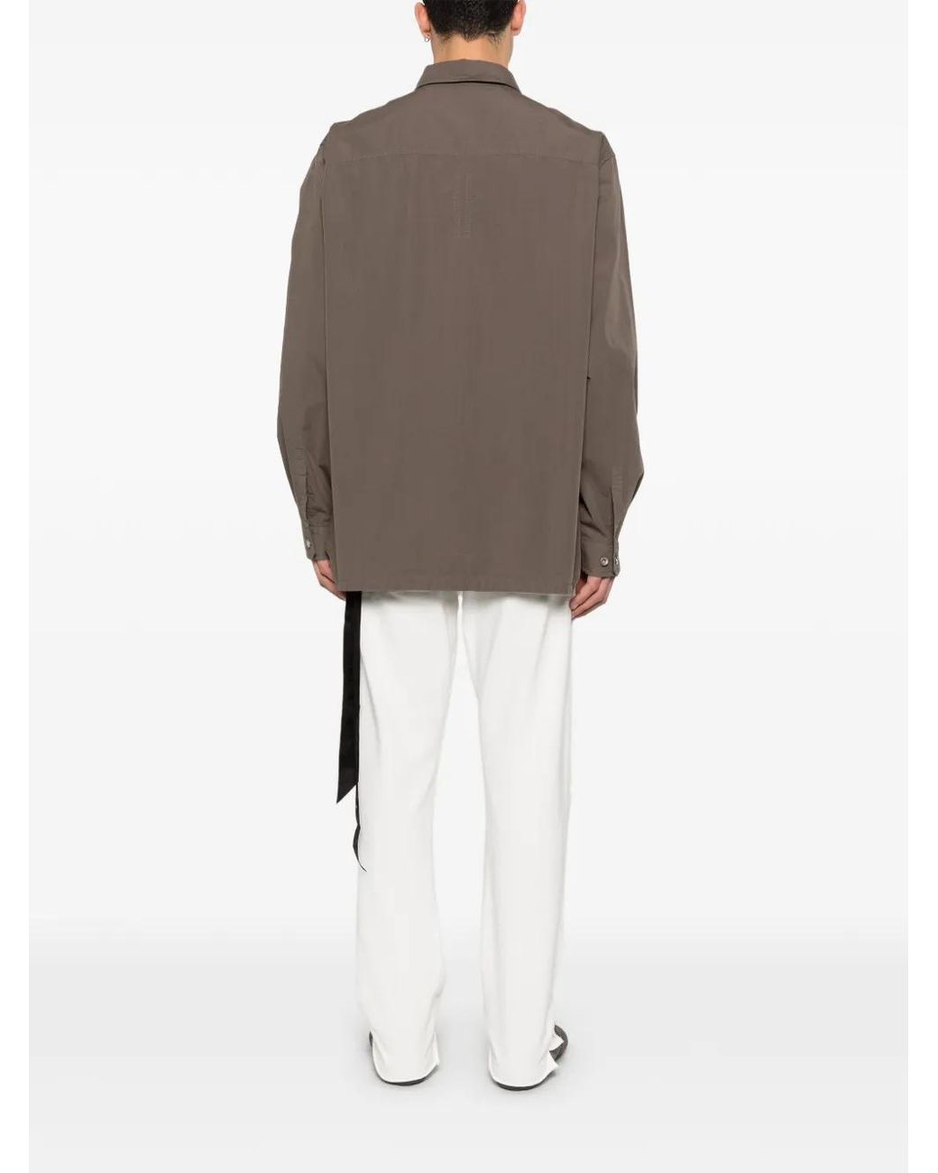 Rick Owens Brown Jumbo Overshirt for men