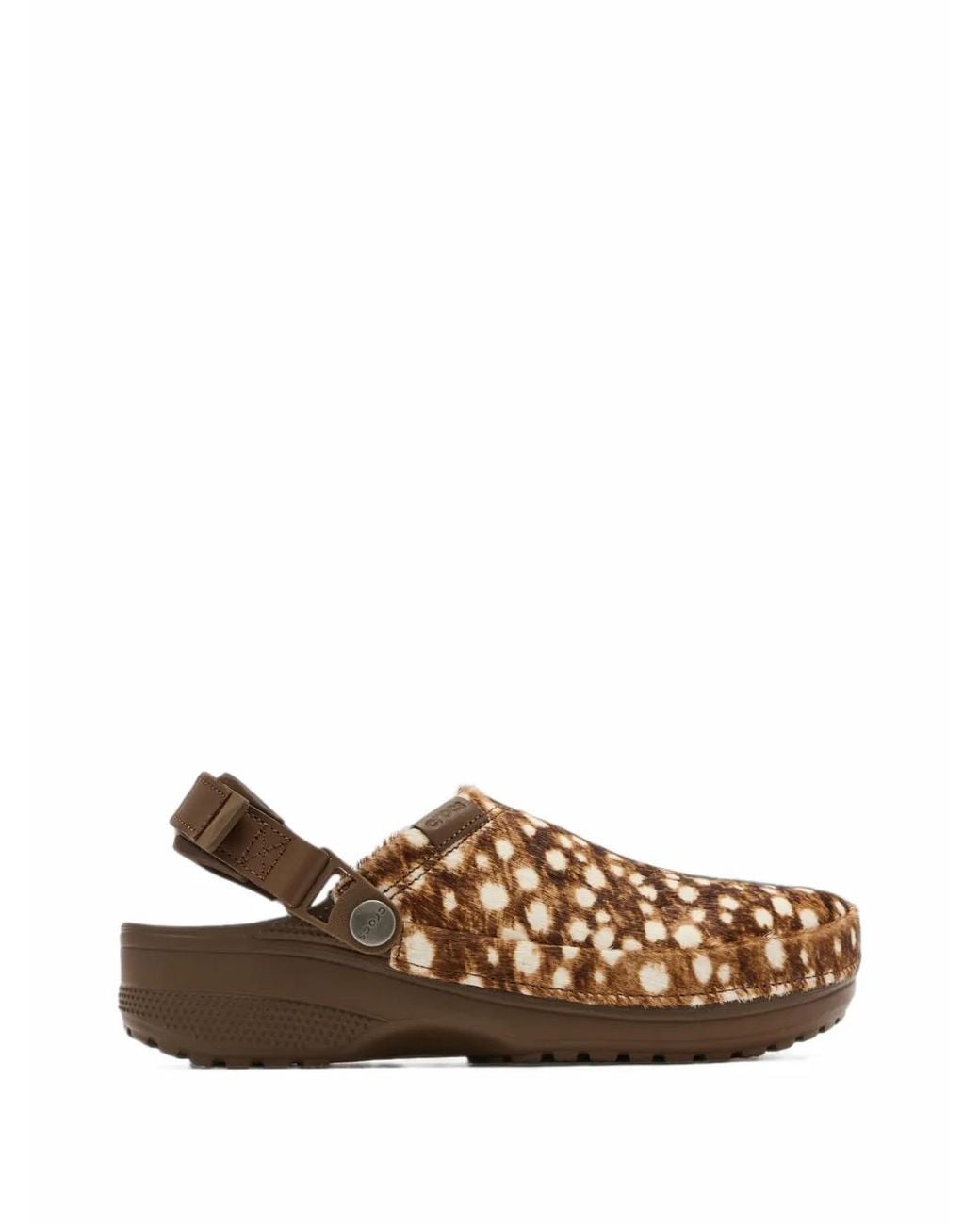 CROCSTM Brown Animal-Print Touch-Strap Sandals
