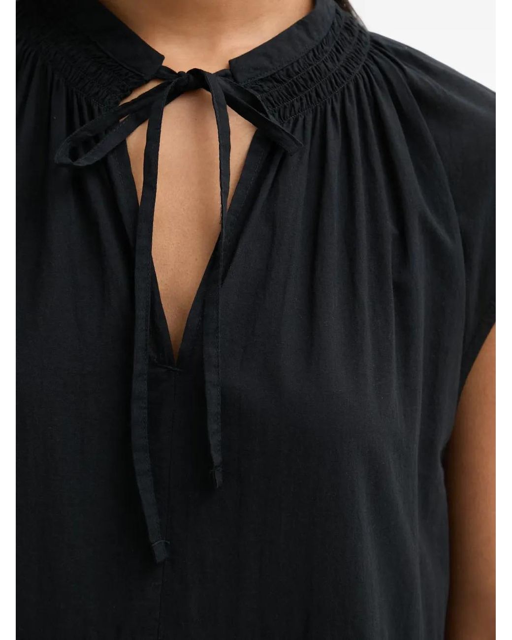 Marc O' Polo Black Tiered Short-Sleeved Mini Dress