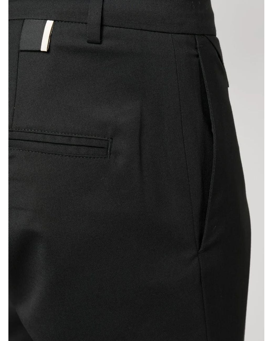 Low Brand Black Straight-Leg Trousers for men
