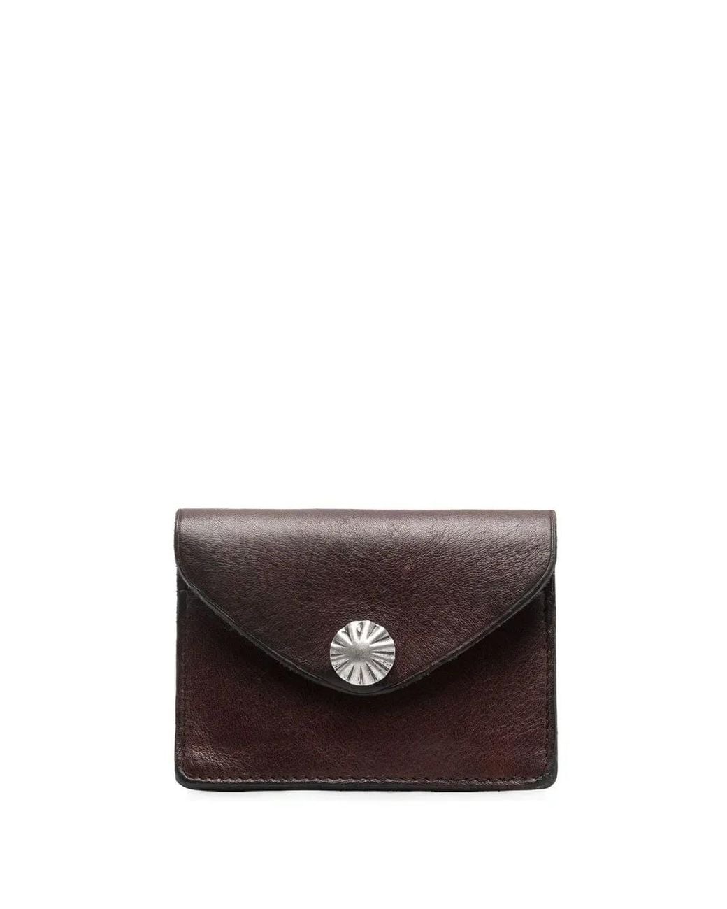 RRL Brown Leather Card Wallet for men