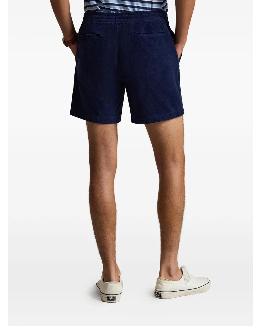 Polo Ralph Lauren Blue Drawstring-Waist Shorts for men