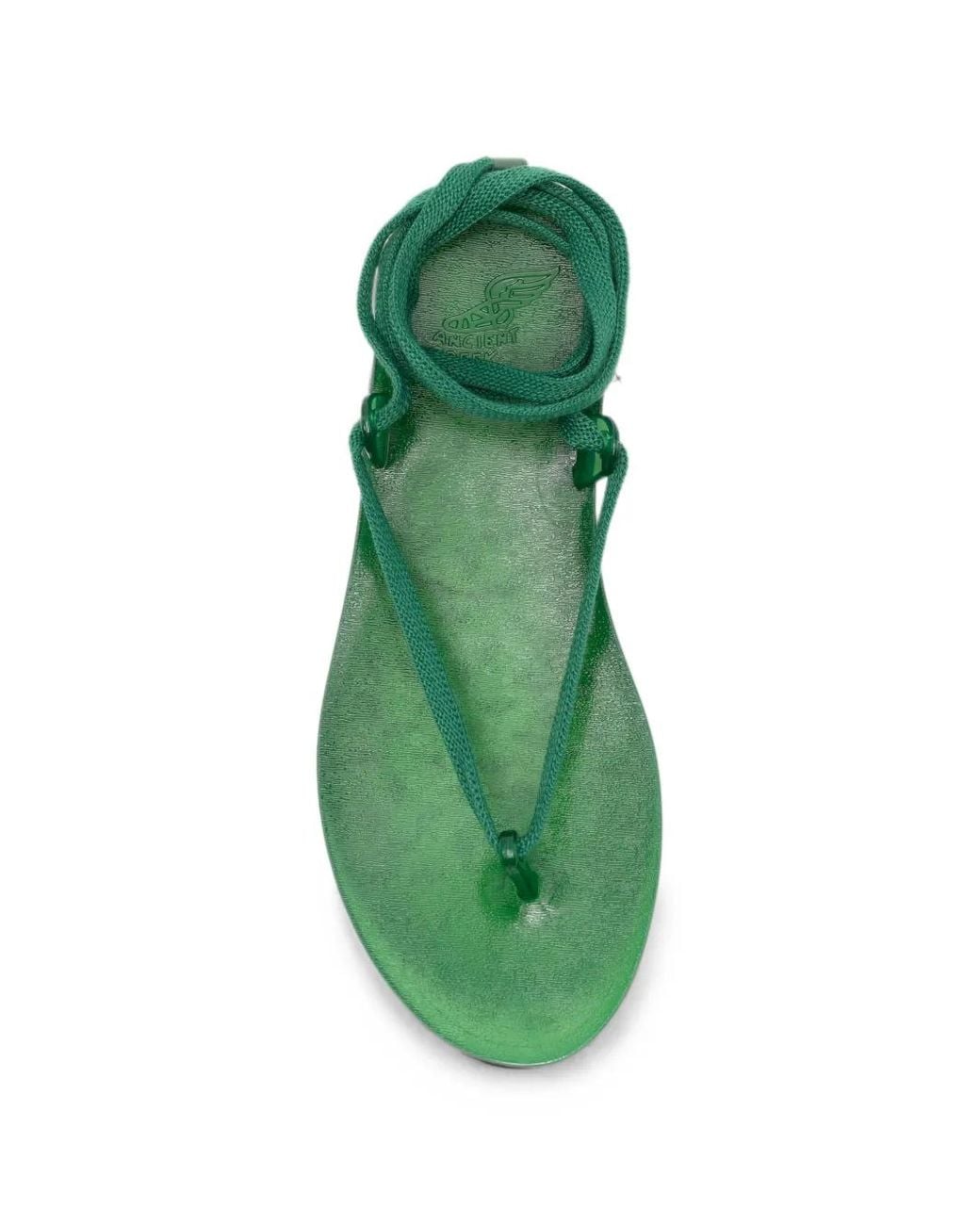 Ancient Greek Sandals Green Esther Lace-Up Sandals