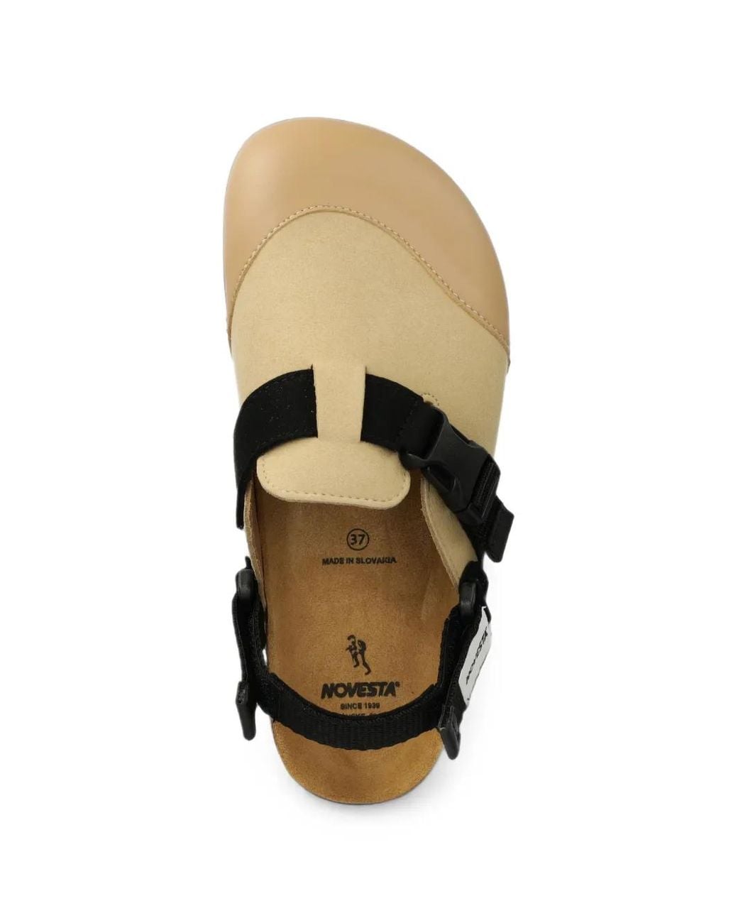 Novesta Natural Buckle-Strap Flat Mules