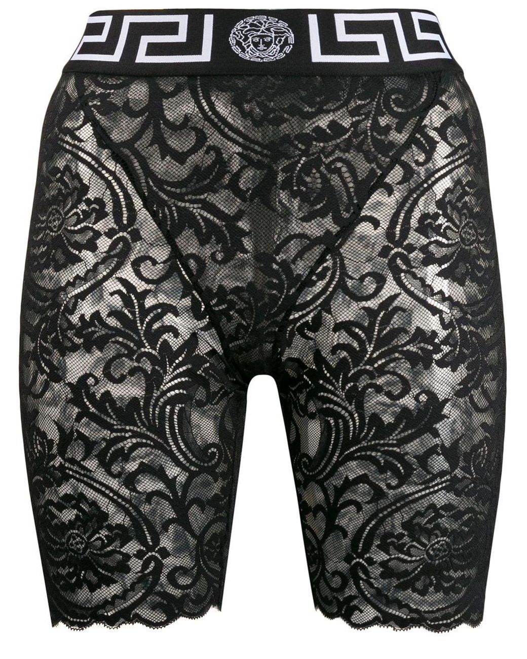 versace greek lace cycling shorts