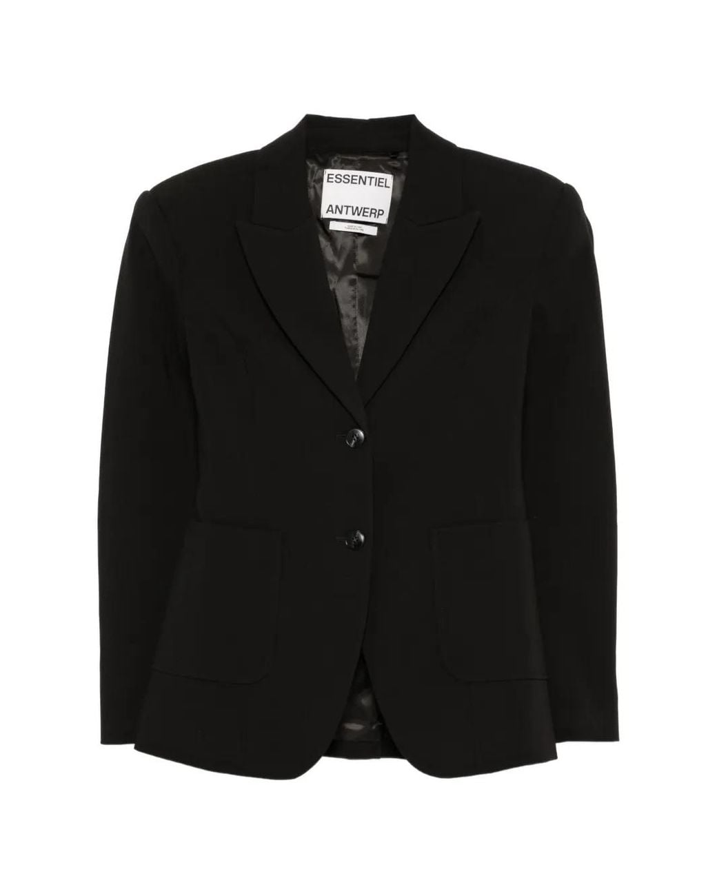 Essentiel Antwerp Black Knightly Fitted Blazer