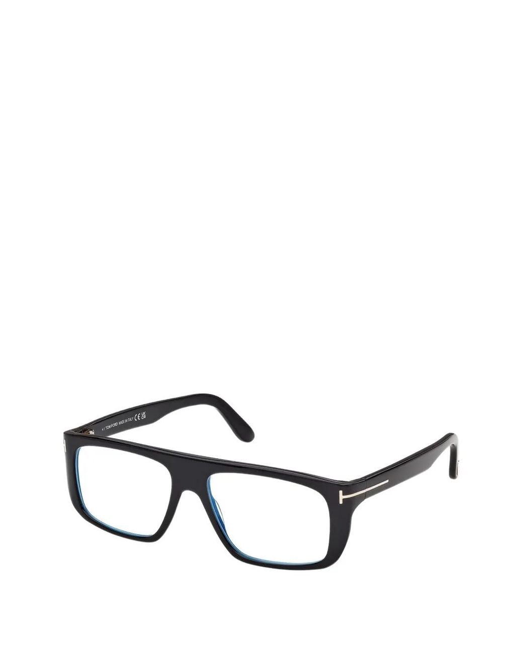 Tom Ford Black Lunettes De Vue Rectangulaires À Logo T for men