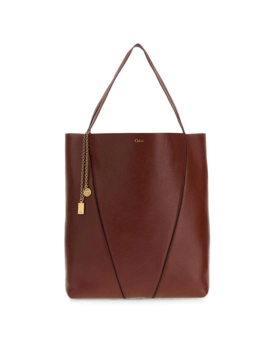 Chloé Brown Spin Grande Tote Bag