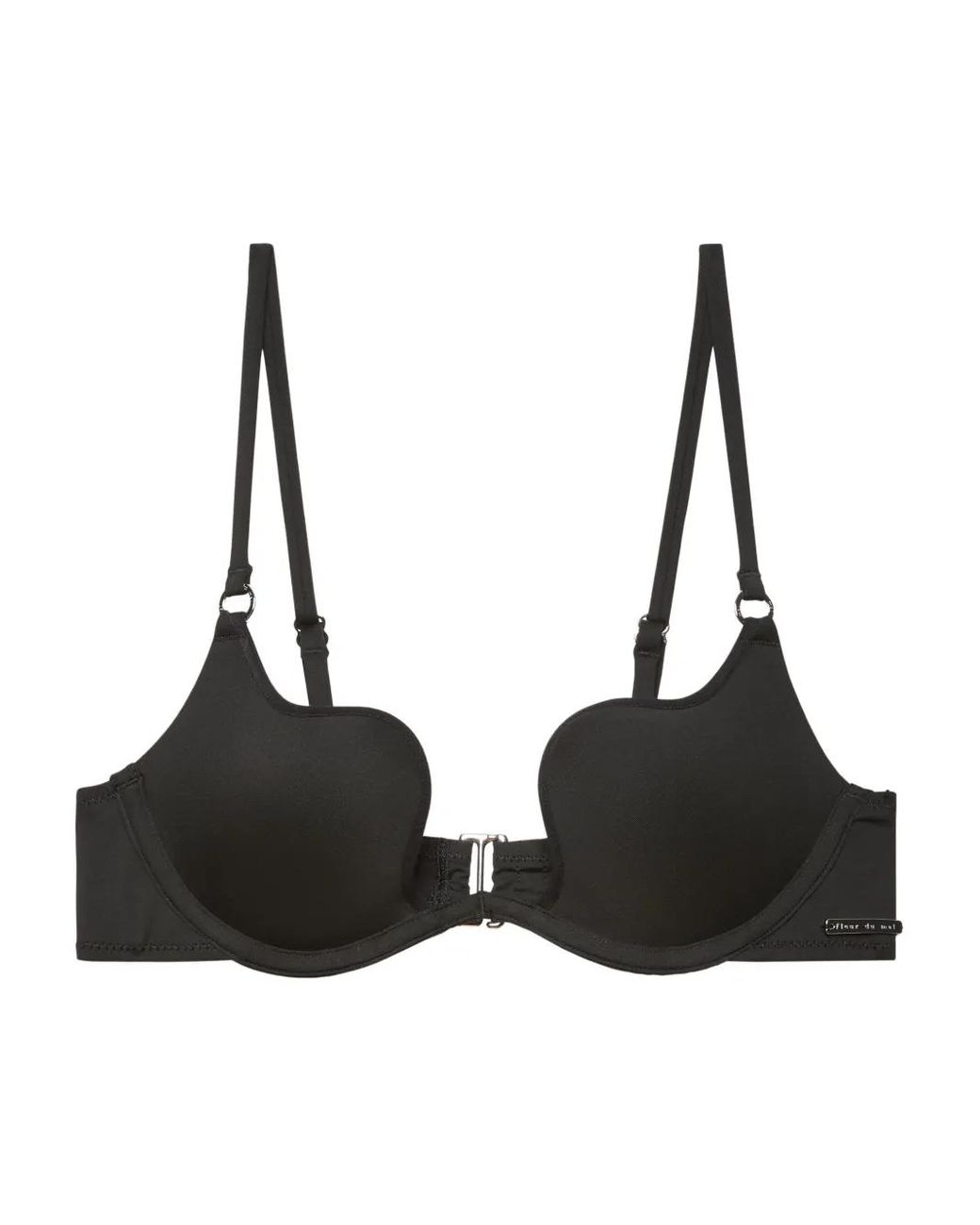 Fleur du Mal Black Seduce Bikini Top