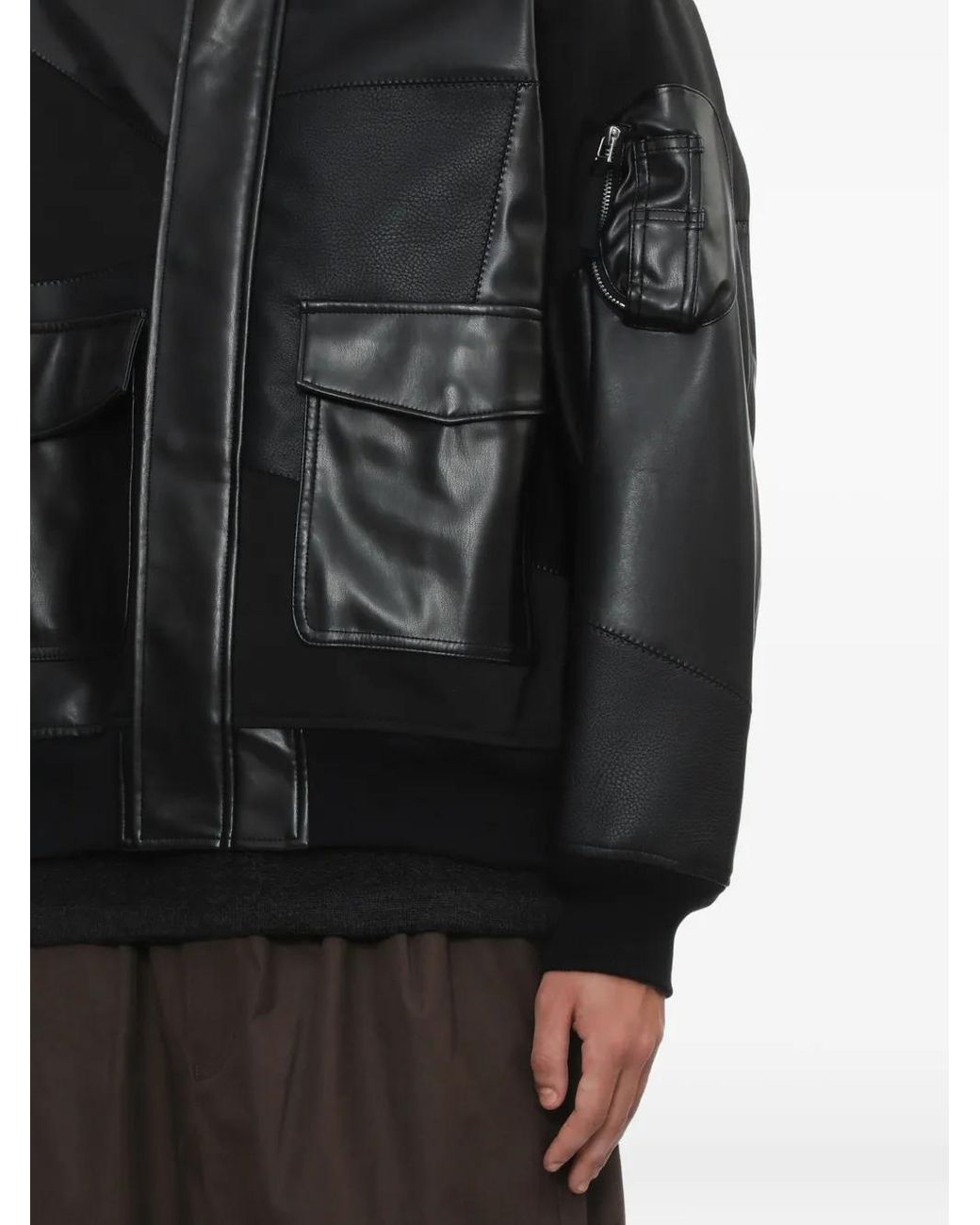 Comme des Garçons Black Patchwork Panelled Jacket for men