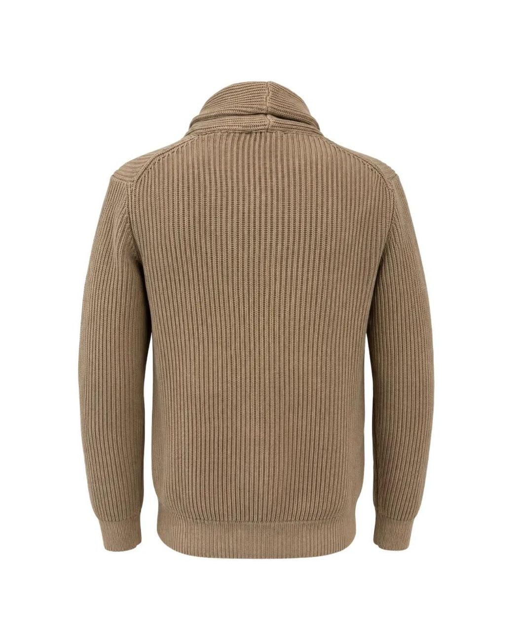 Franzese Collection Natural Steve Mcqueen Ribbed Cardigan for men