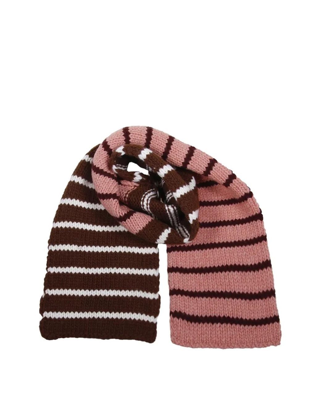Écharpe Rayée En Maille Roberto Collina en coloris Red